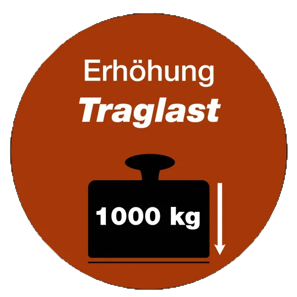 Erhöhung der Tragkraft auf 1000 kg