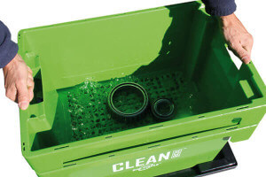 CLEAN BOX mobil mit Deckel +Tauchkorb